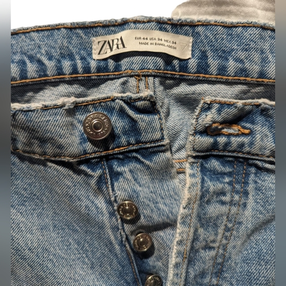 ZARA 90s Slim Straight Men's Jeans Size 34W - Picture 3 of 4